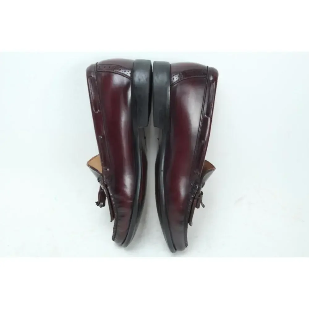 G.H. Bass & Co. Weejuns Burgundy Leather Kiltie Tassel Loafers shoes 9 D